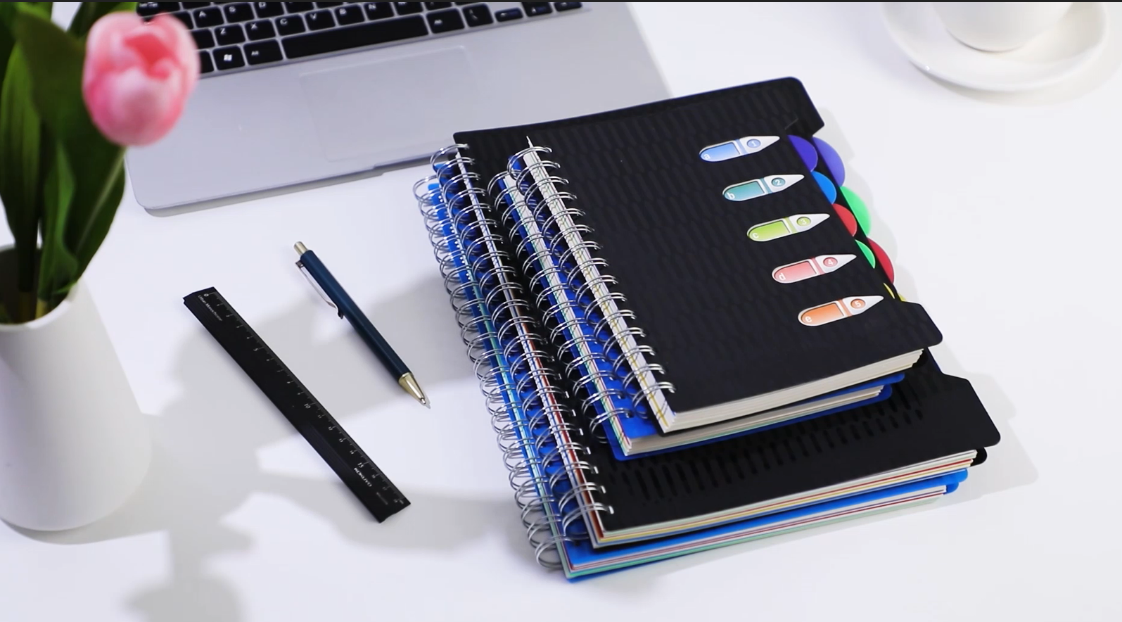 Amazon.com : CAGIE 5 Subject Notebook with Dividers, A4